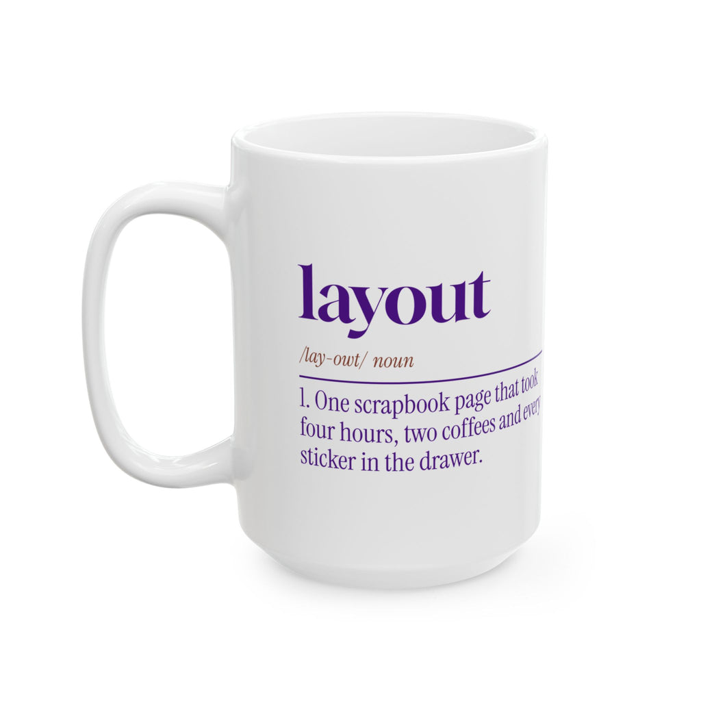 Funny Scrapbooking Coffee Mug Layout Definition For Scrapbookers