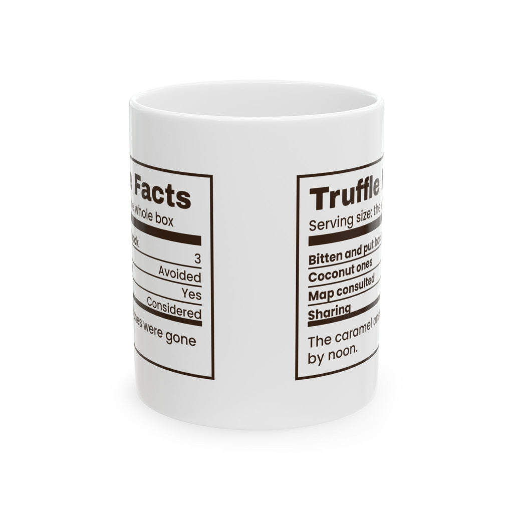 Funny Chocolate Coffee Mug Truffle Facts Bitten And Put Back