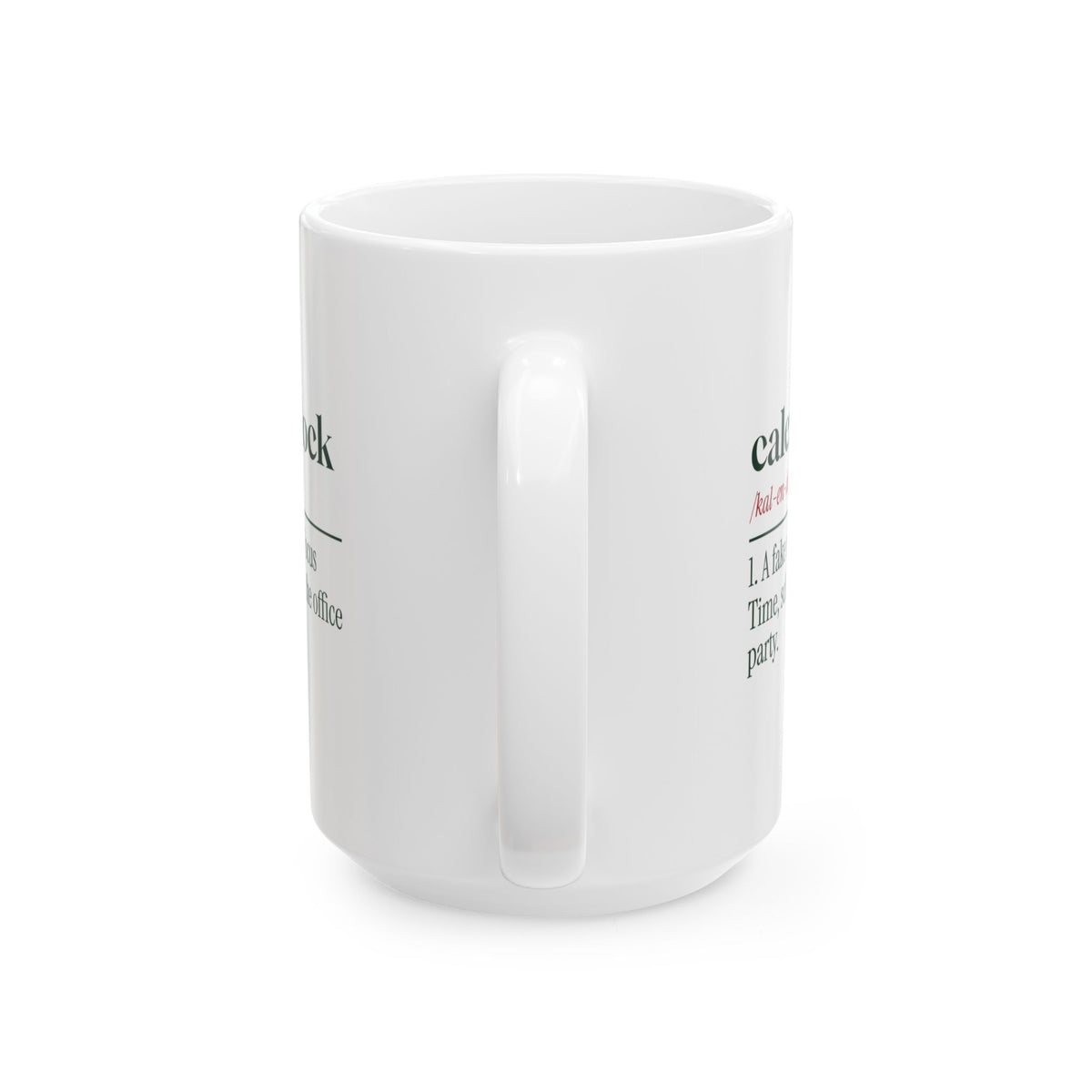 Funny Office Christmas Coffee Mug Calendar Block Dictionary Definition