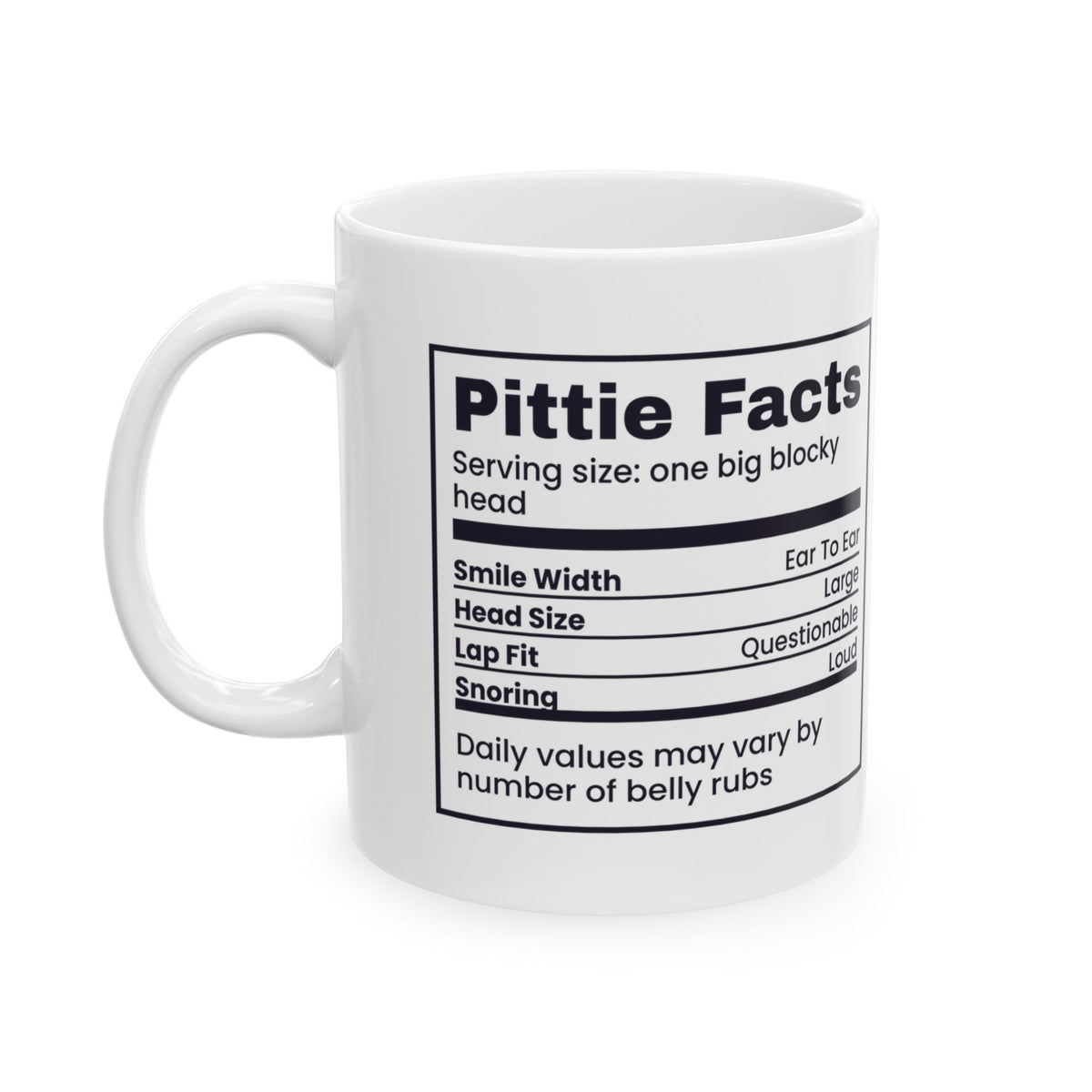 Funny Pit Bull Mug Pittie Facts Smile Width Ear To Ear