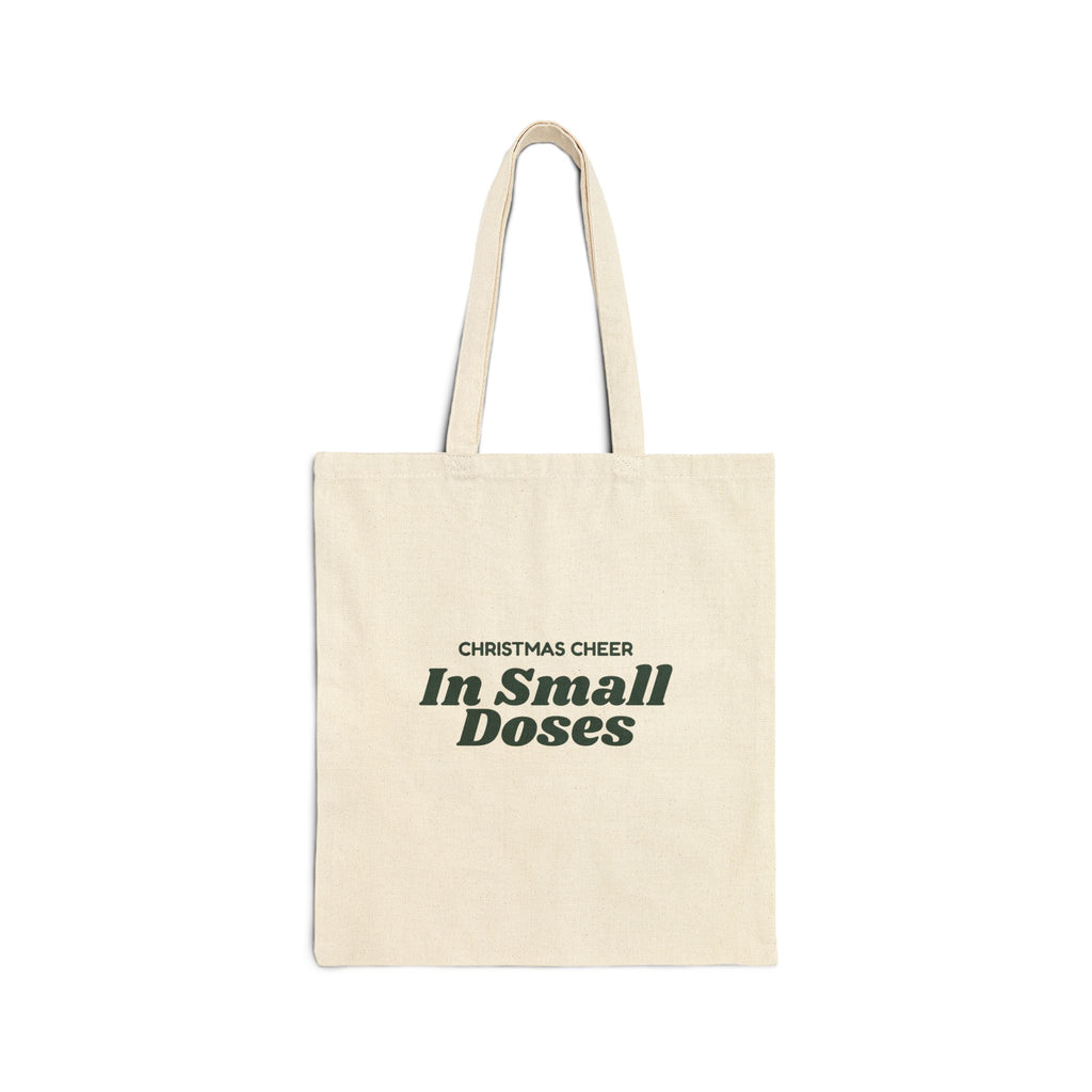 Funny Introvert Christmas Tote Bag Christmas Cheer In Small Doses