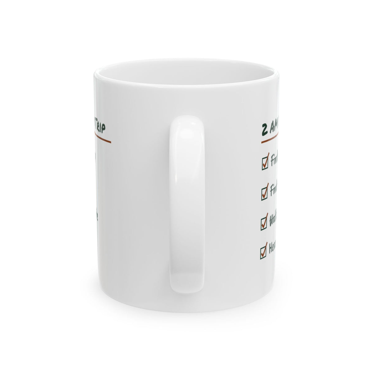 Funny Camping Coffee Mug 2 AM Bathroom Trip Checklist For Campers