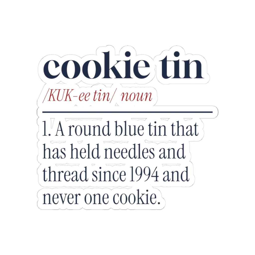 Funny Christmas Sticker Cookie Tin Definition For Mom And Grandma