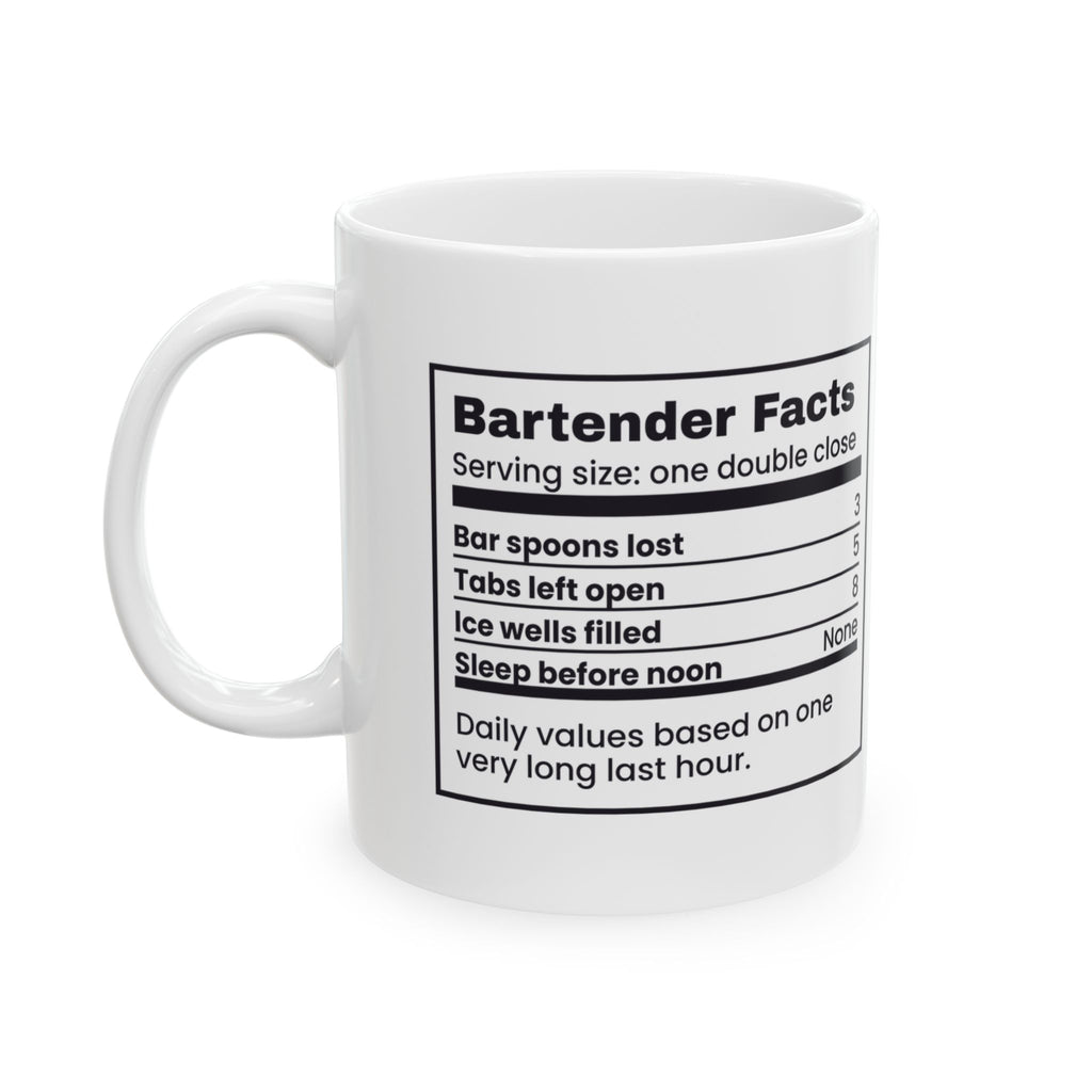 Funny Bartender Mug Tabs Left Open Five Bartender Nutrition Facts