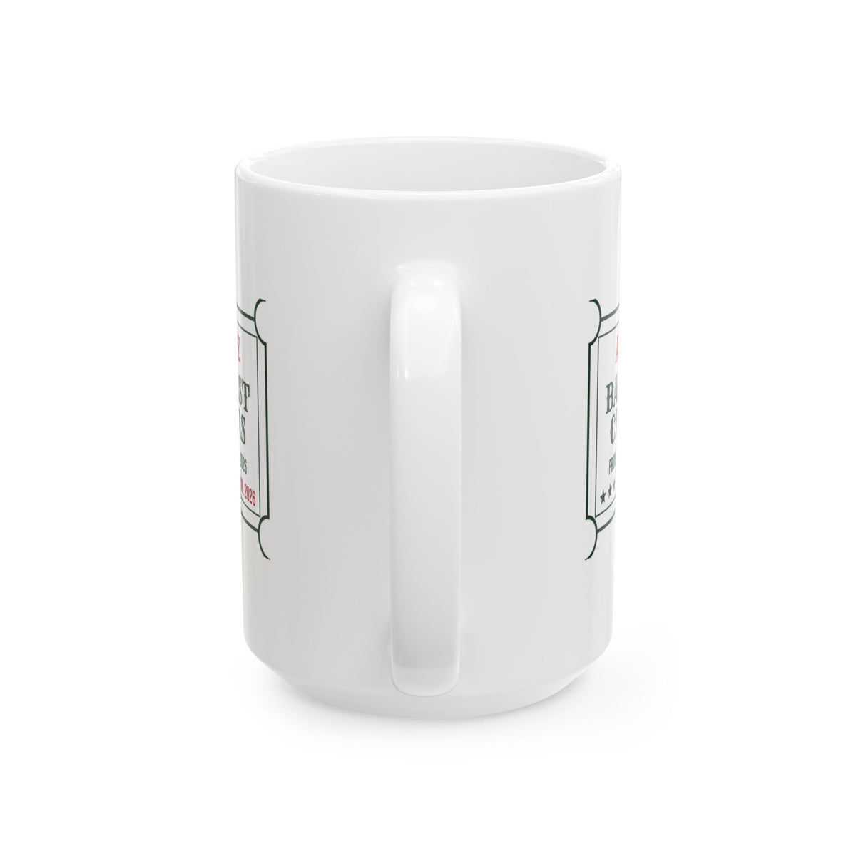 Babys First Christmas 2026 Coffee Mug Front Row By The Tree Ticket