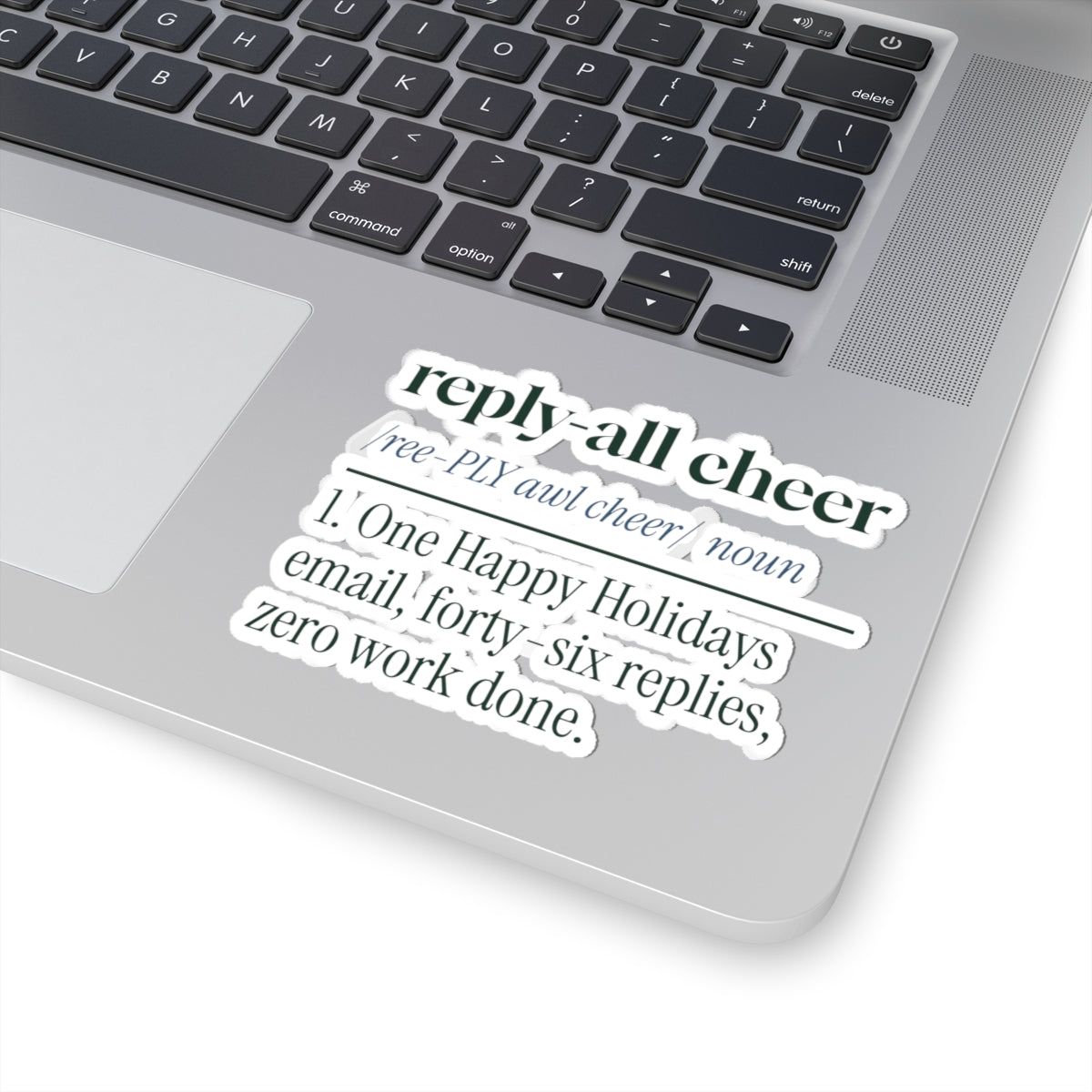 Funny Christmas Sticker Reply All Cheer Definition For Coworkers