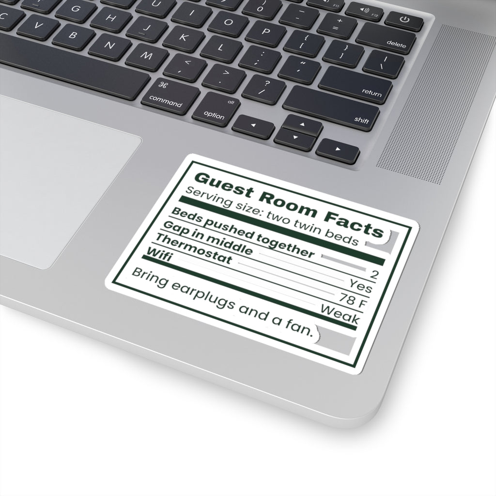 Funny Christmas In Laws Sticker Guest Room Nutrition Facts