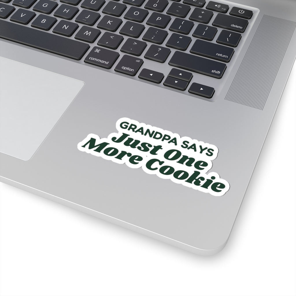 Funny Christmas Grandpa Sticker Grandpa Says Just One More Cookie