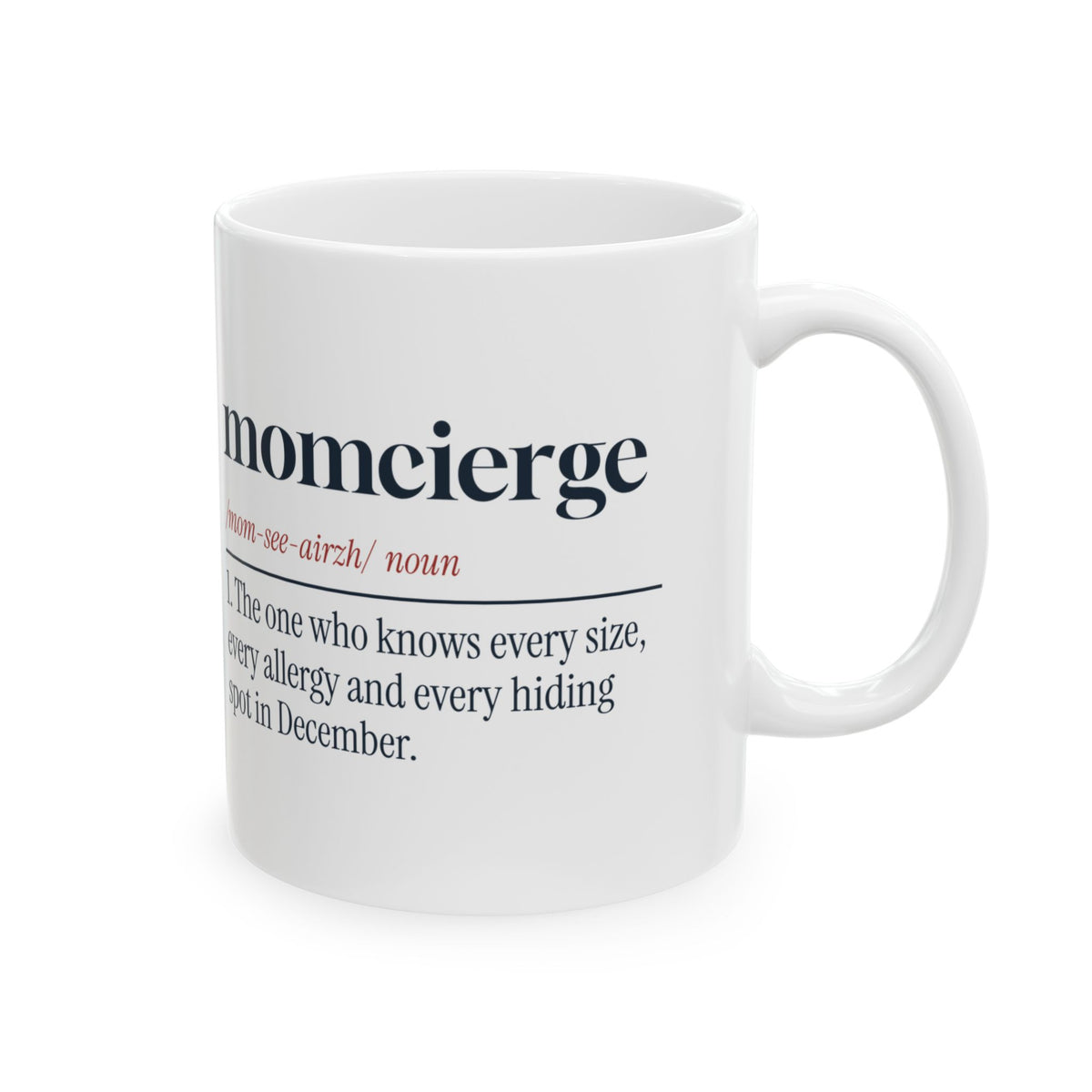 Funny Christmas Coffee Mug Momcierge Dictionary Definition For Mom