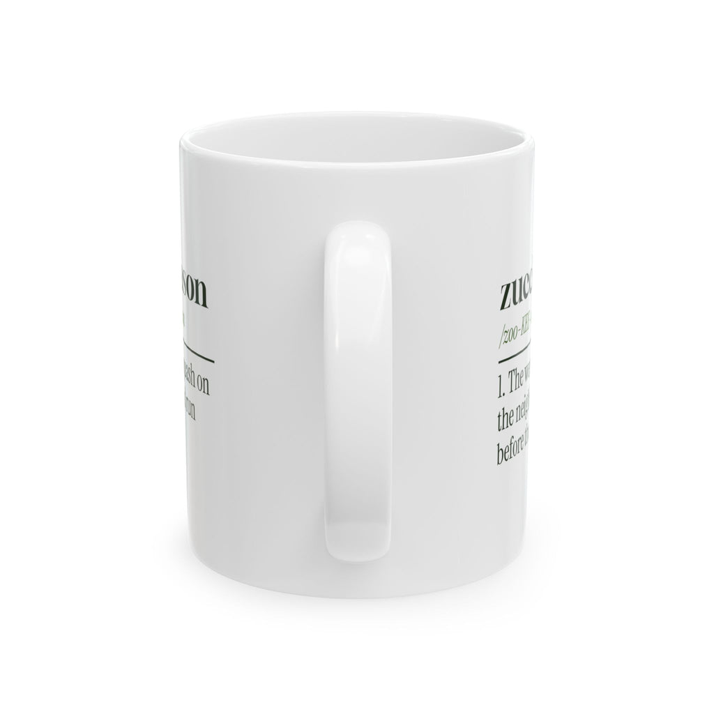 Funny Gardening Coffee Mug Zucchini Season Dictionary Definition