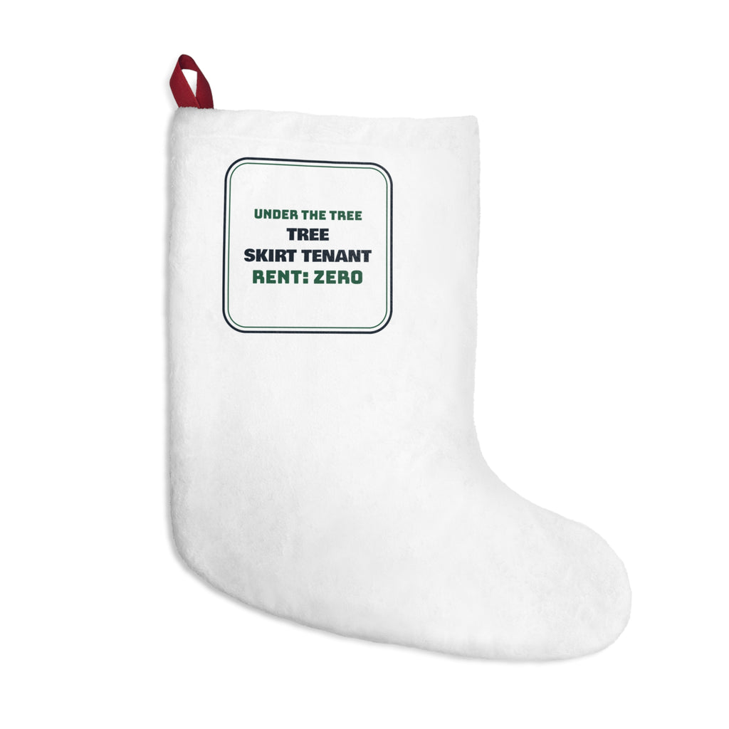 Funny Cat Christmas Stocking Tree Skirt Tenant Rent Zero