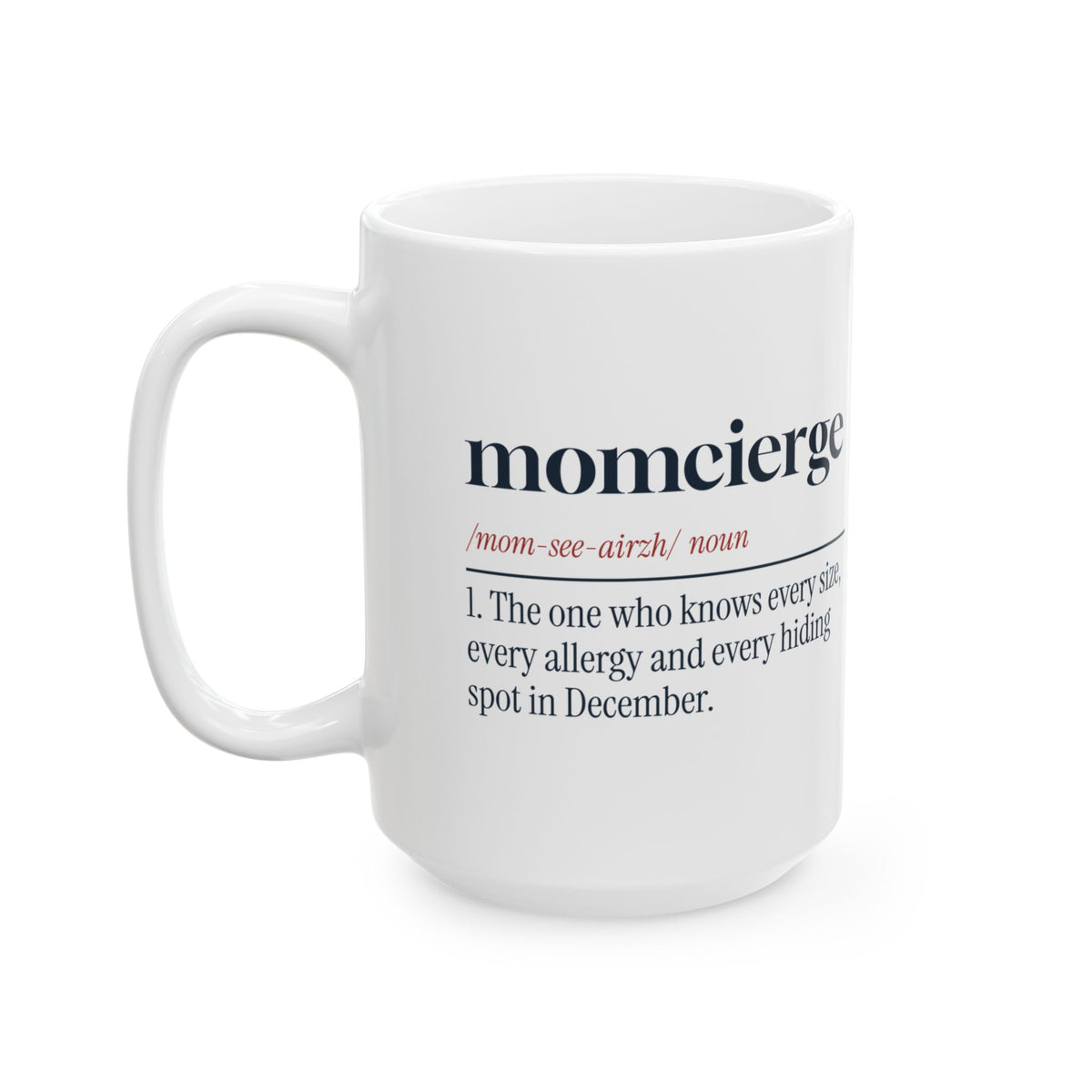 Funny Christmas Coffee Mug Momcierge Dictionary Definition For Mom