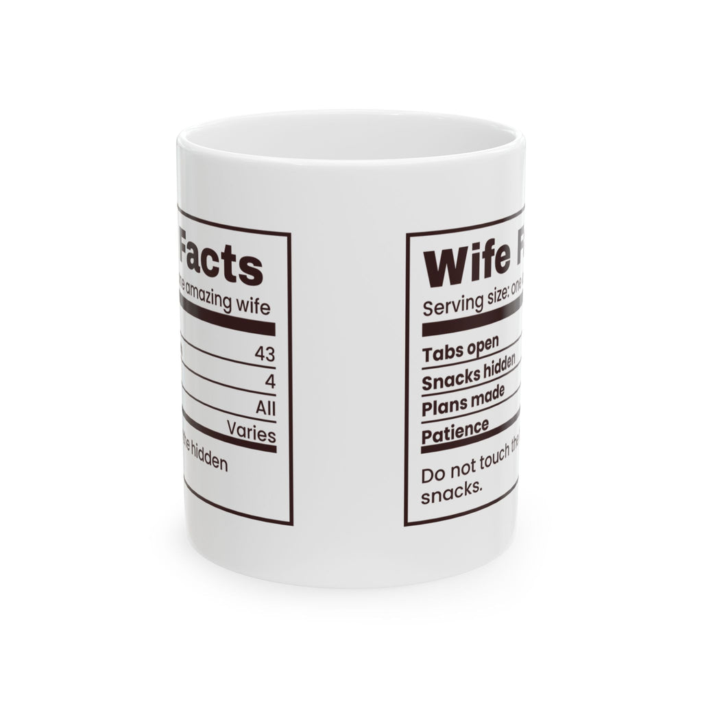 Funny Wife Coffee Mug Wife Facts Nutrition Label