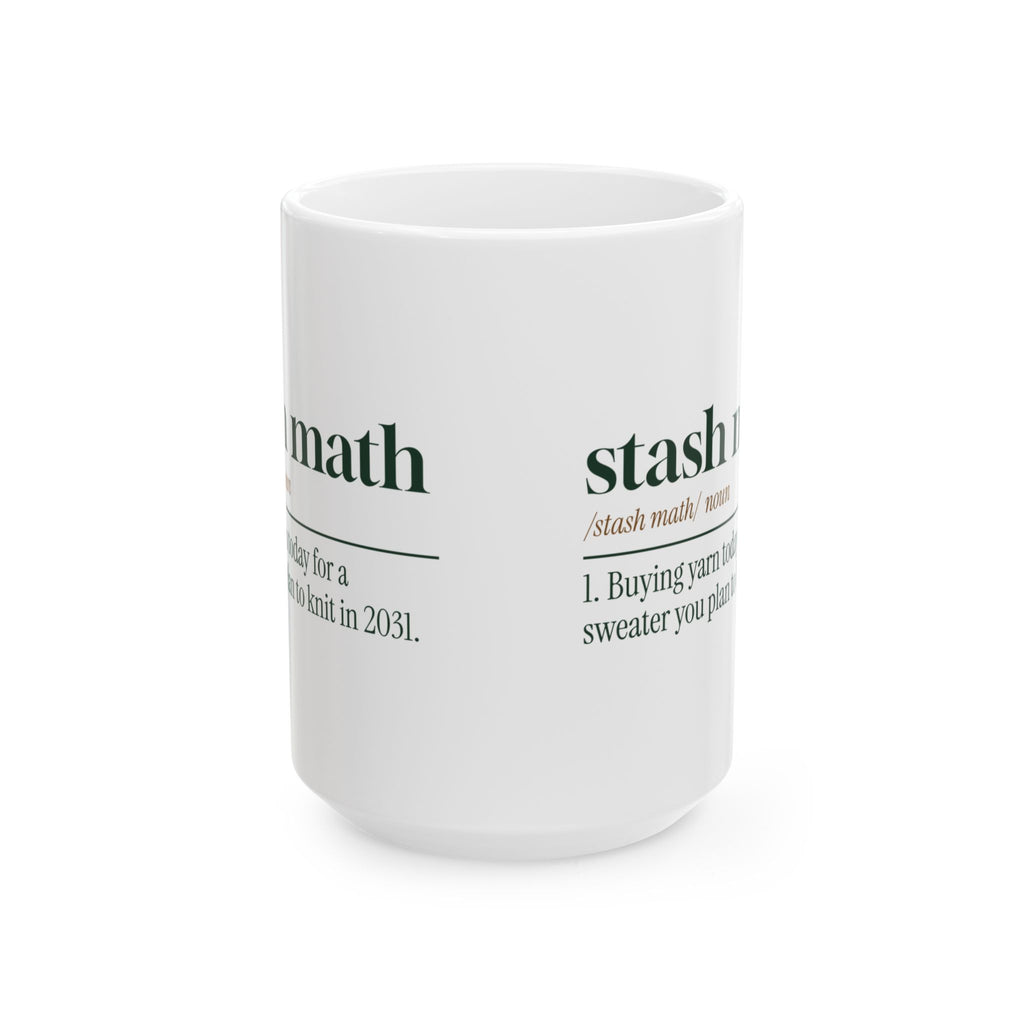 Funny Knitting Coffee Mug Stash Math Dictionary For Yarn Lovers