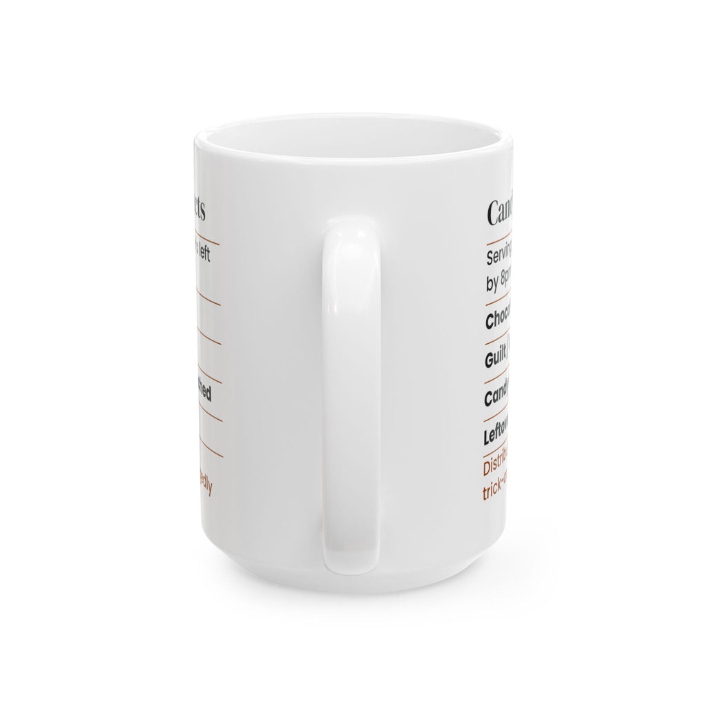Funny Halloween Coffee Mug Candy Bowl Nutrition Facts For Candy Lovers