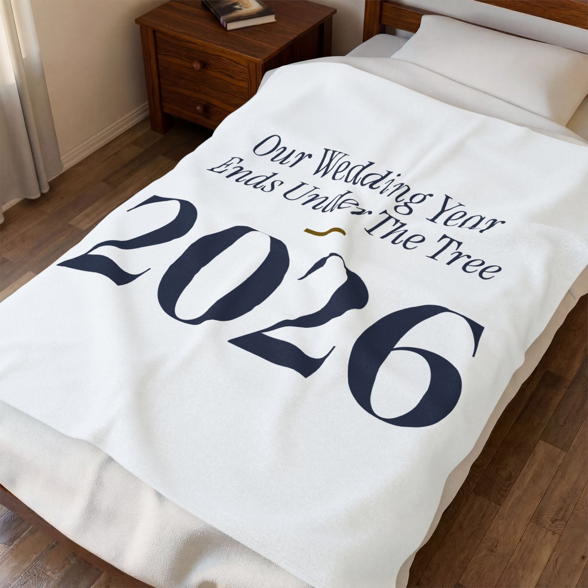 Christmas Throw Blanket Our Wedding Year Ends Under The Tree 2026