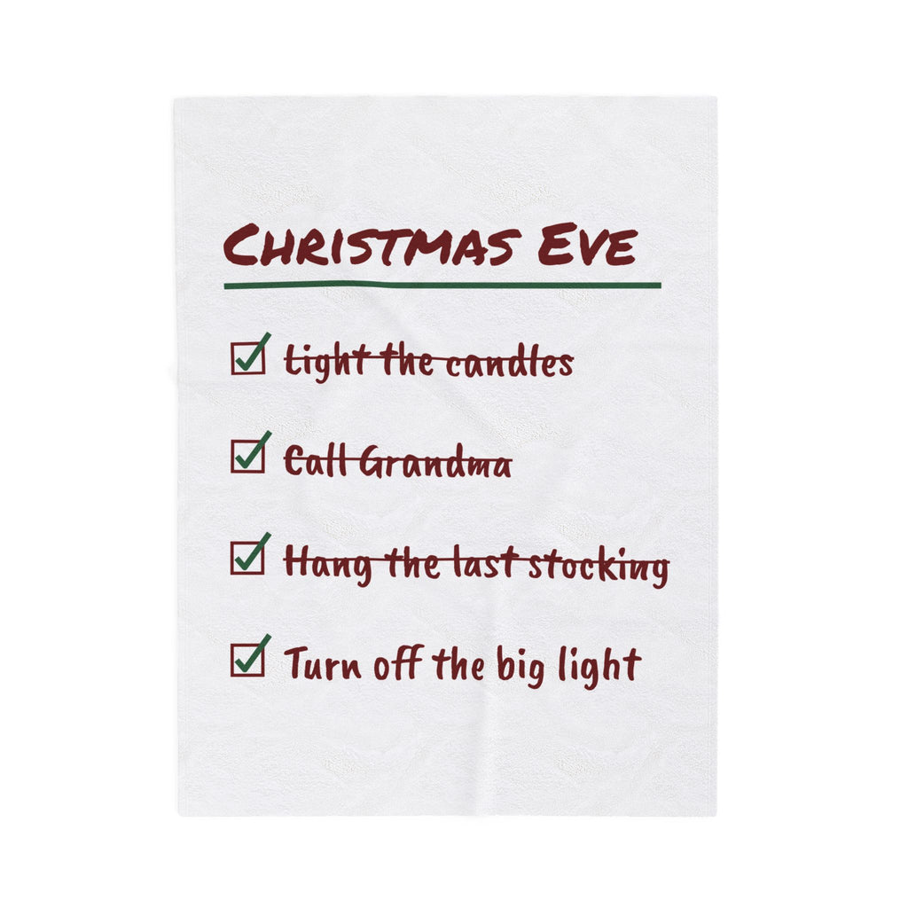 Christmas Eve Throw Blanket Hang The Last Stocking Checklist