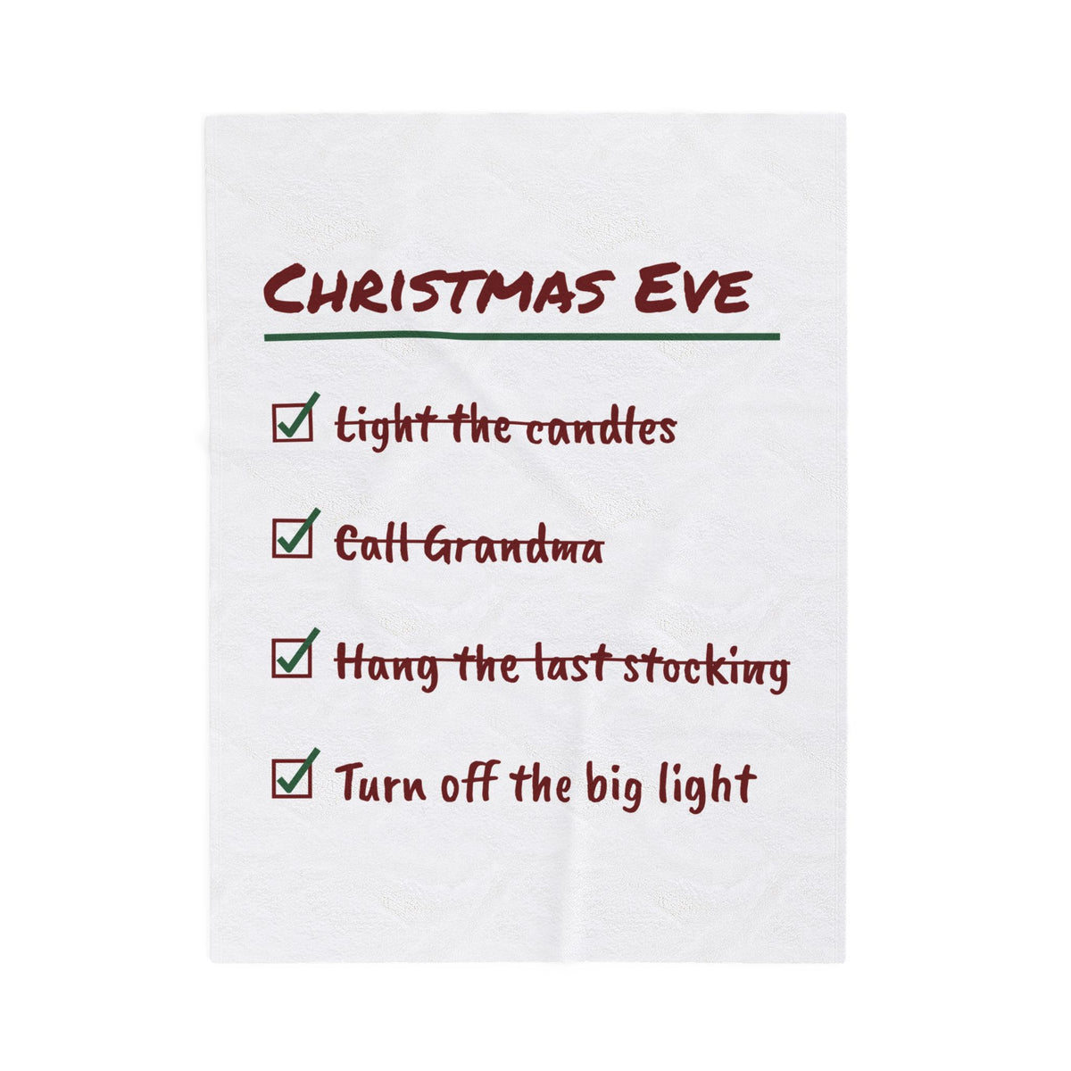 Christmas Eve Throw Blanket Hang The Last Stocking Checklist