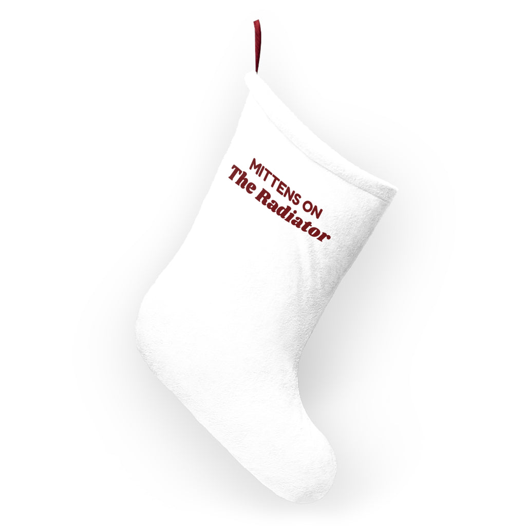 Christmas Stocking Mittens On The Radiator Cozy Snow Day Cup