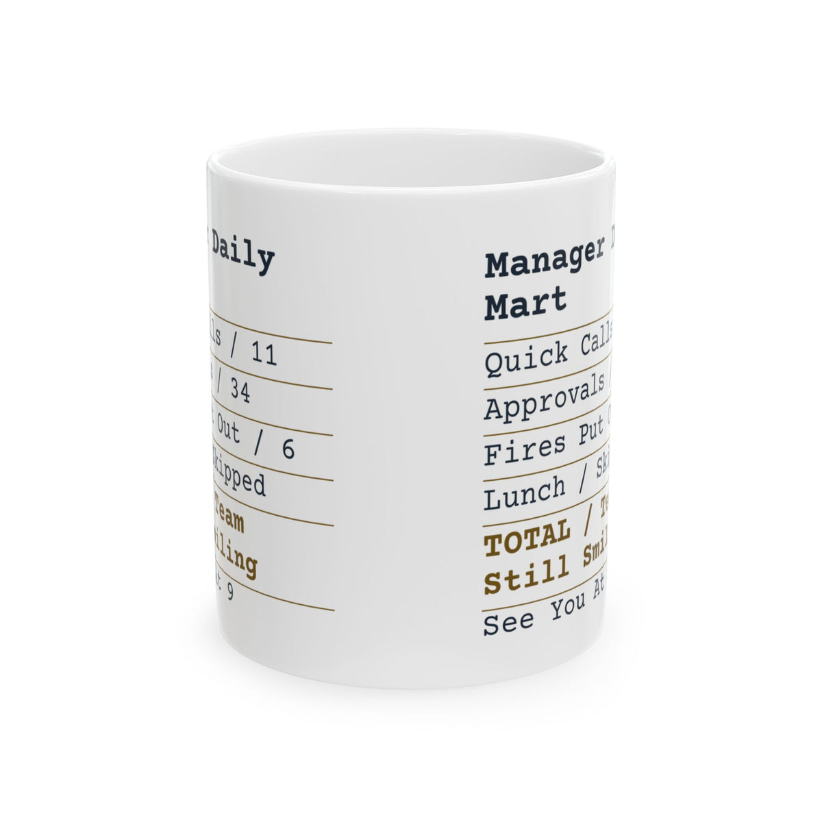 Funny Boss Coffee Mug Manager Receipt For Bosses And Managers