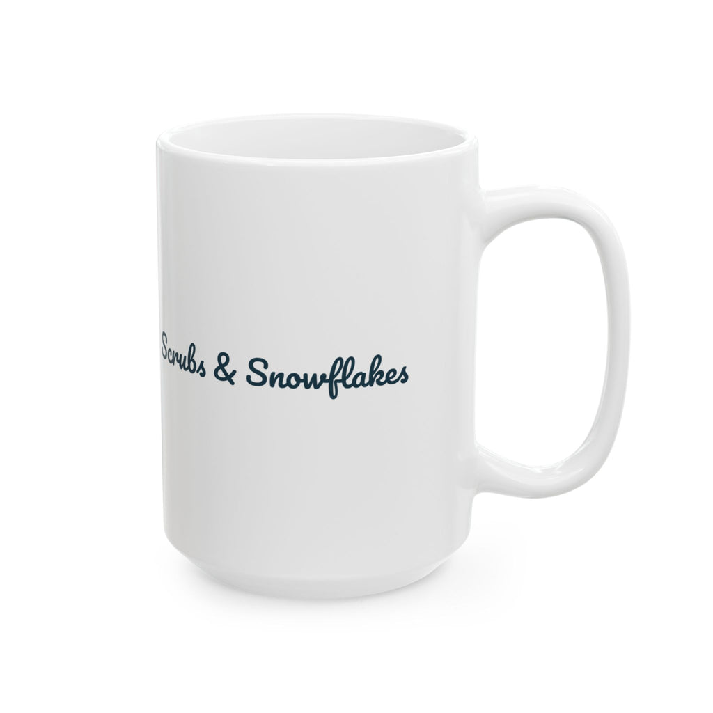 Christmas Nurse Coffee Mug Scrubs And Snowflakes For Nurses