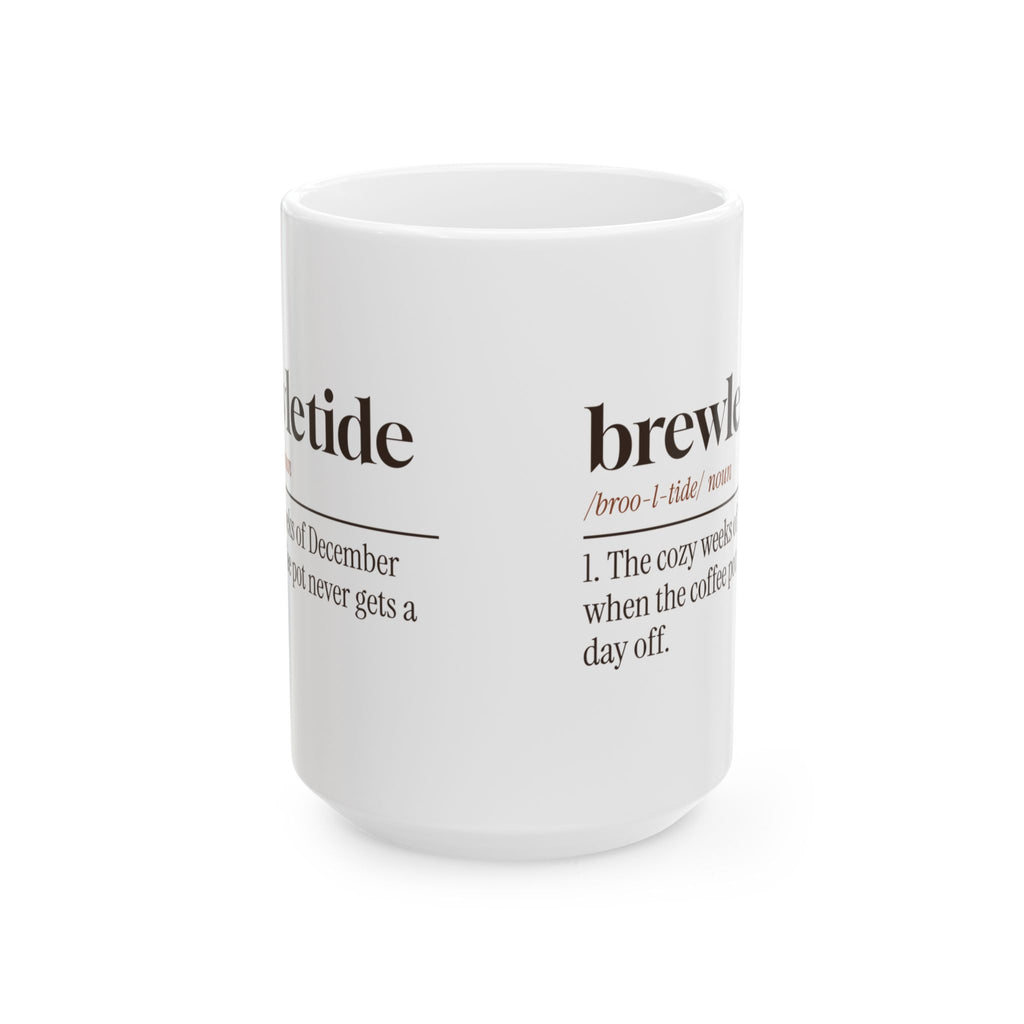Funny Christmas Coffee Mug Brewletide Definition For Coffee Lovers