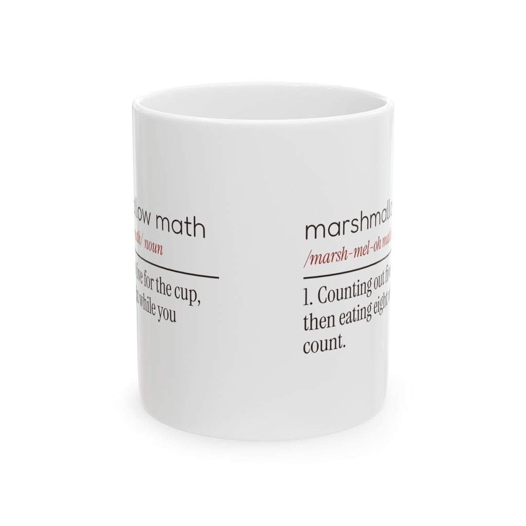 Funny Hot Cocoa Coffee Mug Marshmallow Math Dictionary Definition