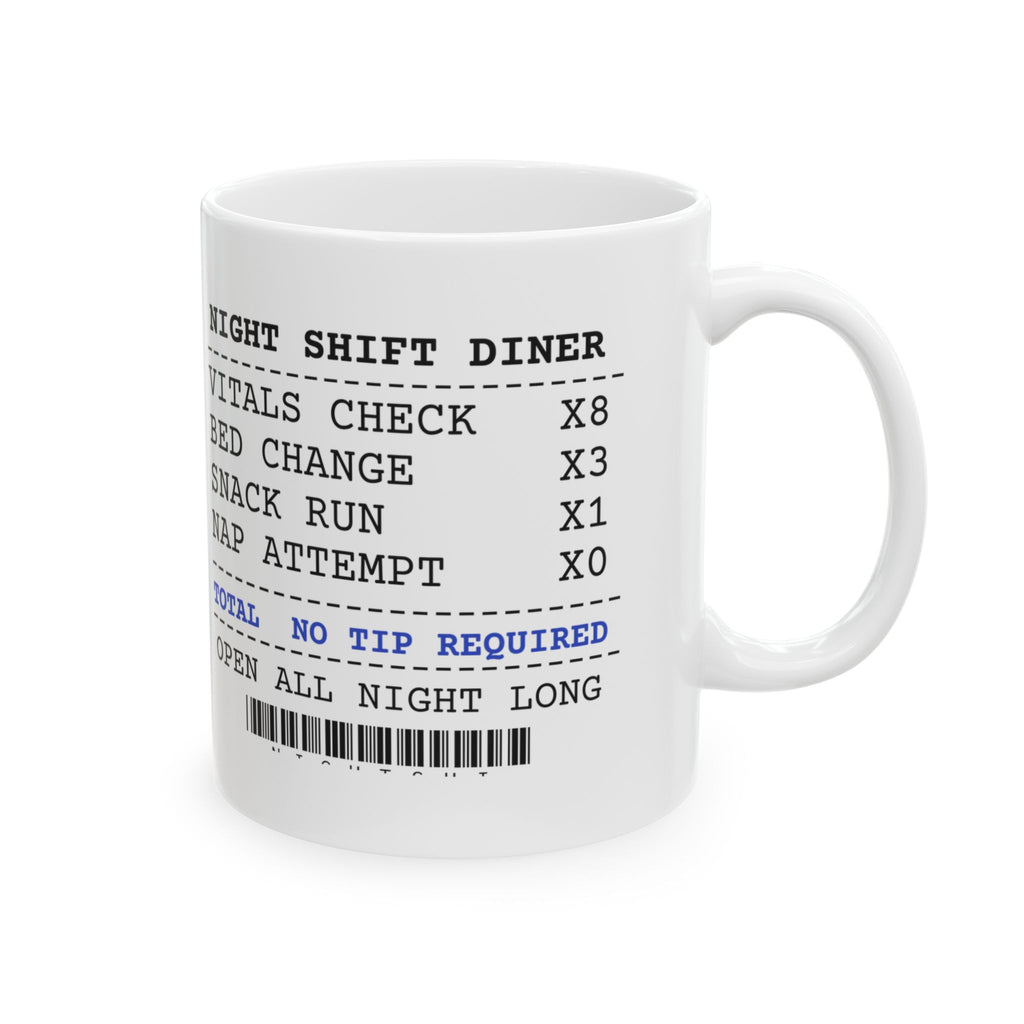 Night Shift Receipt Coffee Mug For Caregiver