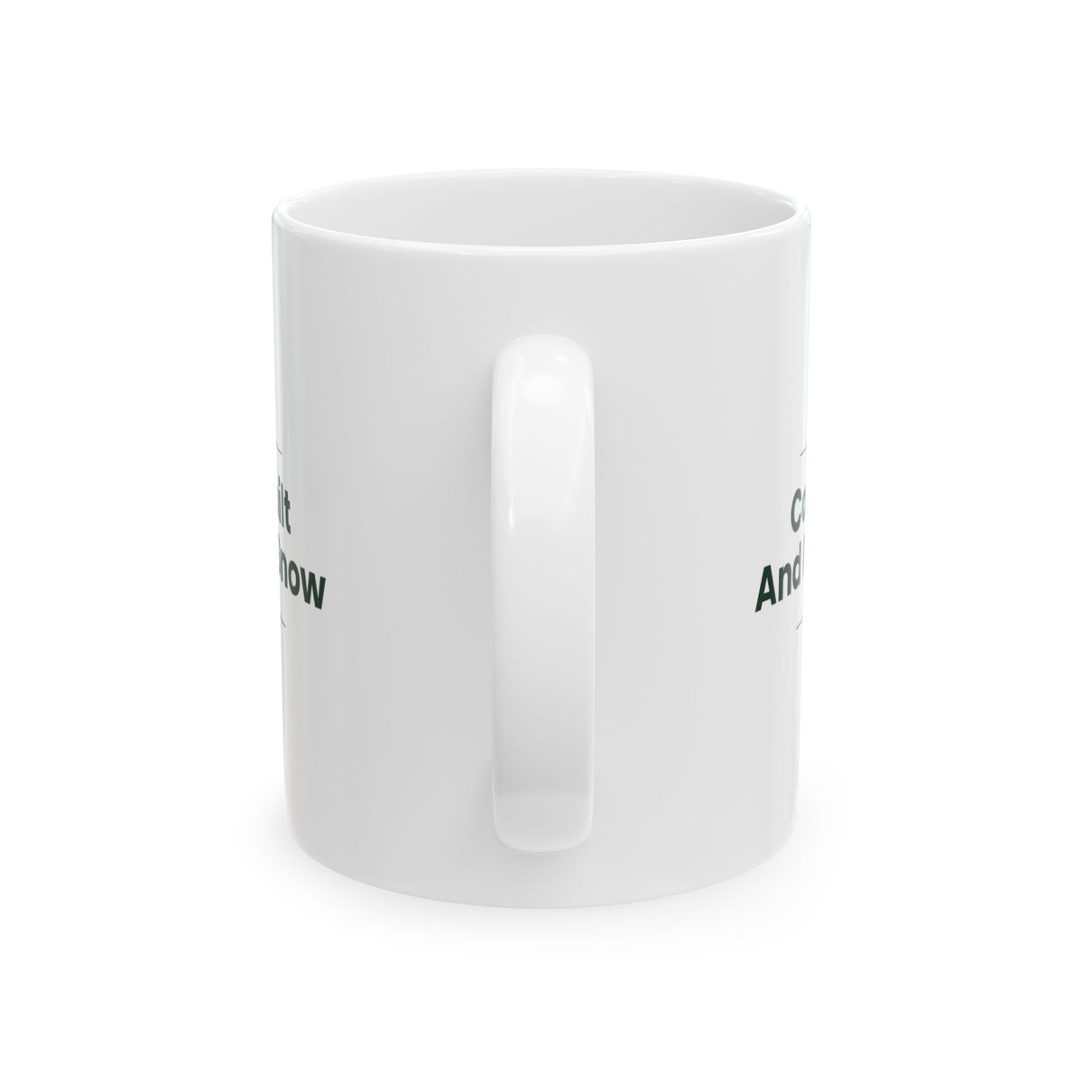 Cozy Christmas Coffee Mug Cocoa Quilt And Falling Snow Winter Cup