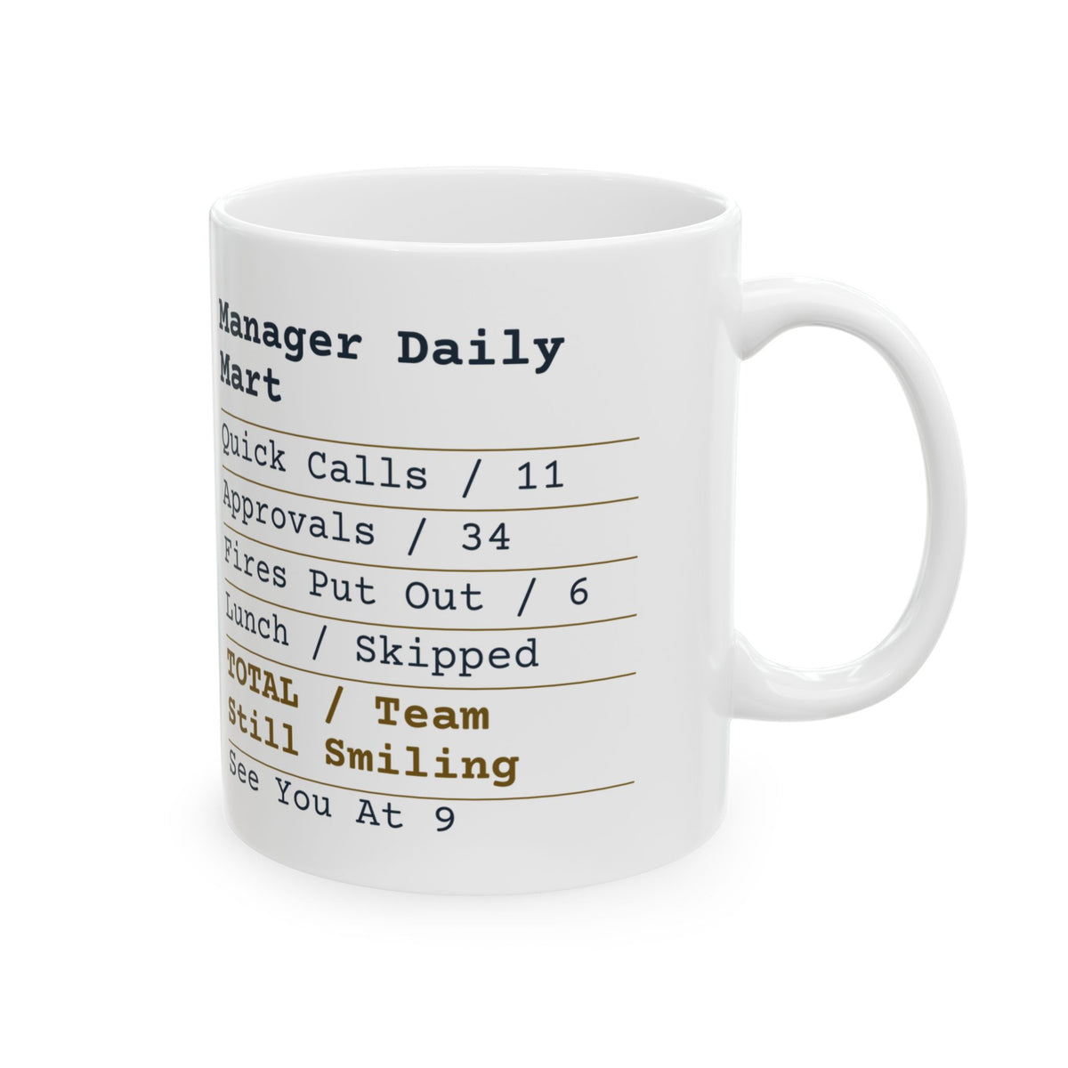 Funny Boss Coffee Mug Manager Receipt For Bosses And Managers