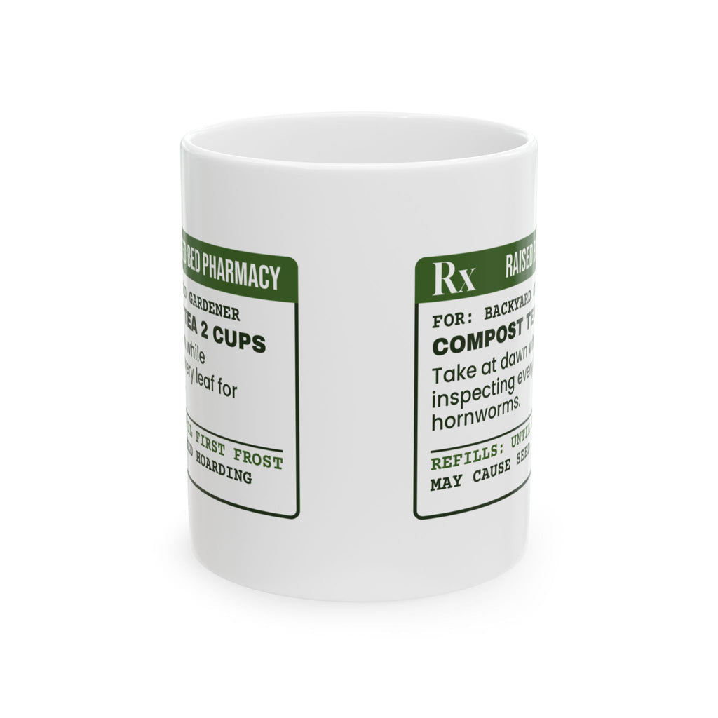 Funny Gardening Coffee Mug Compost Tea Prescription For Gardeners