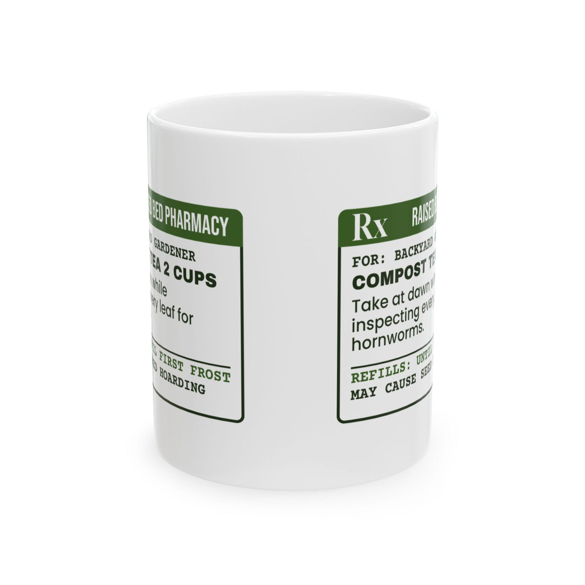 Funny Gardening Coffee Mug Compost Tea Prescription For Gardeners