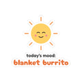 Cute Cozy Sticker Todays Mood Blanket Burrito