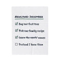 Funny Newlywed Christmas Throw Blanket Learn The Aunts Names Checklist