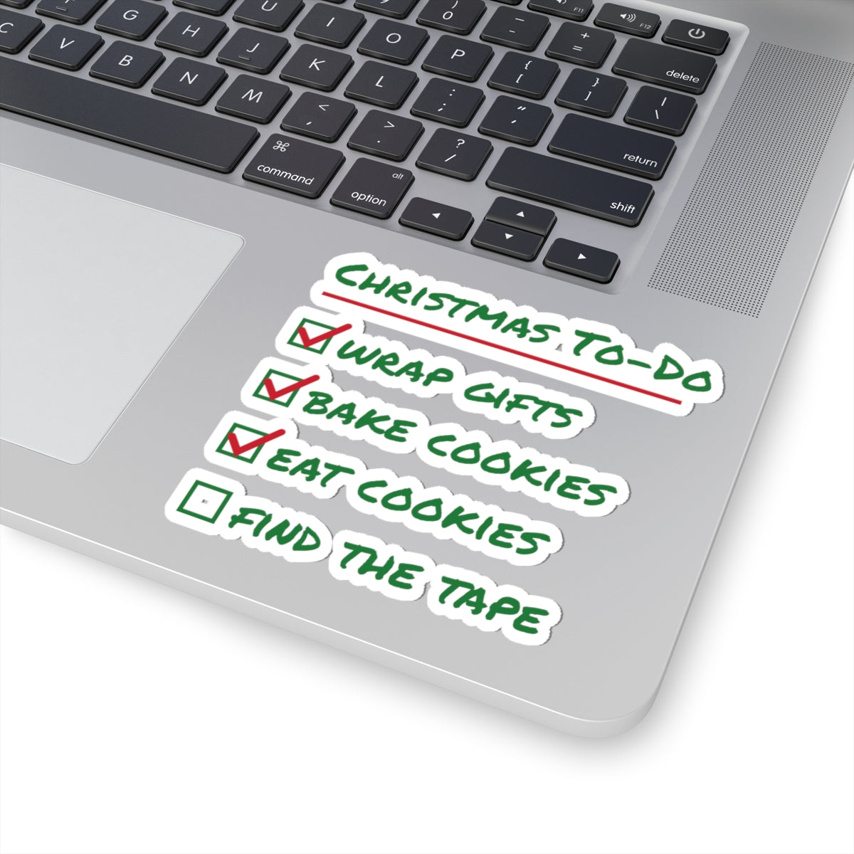 Funny Christmas Sticker Christmas To Do List Eat Cookies