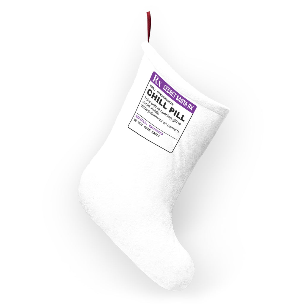 Funny Secret Santa Prescription Christmas Stocking Chill Pill Gag Gift