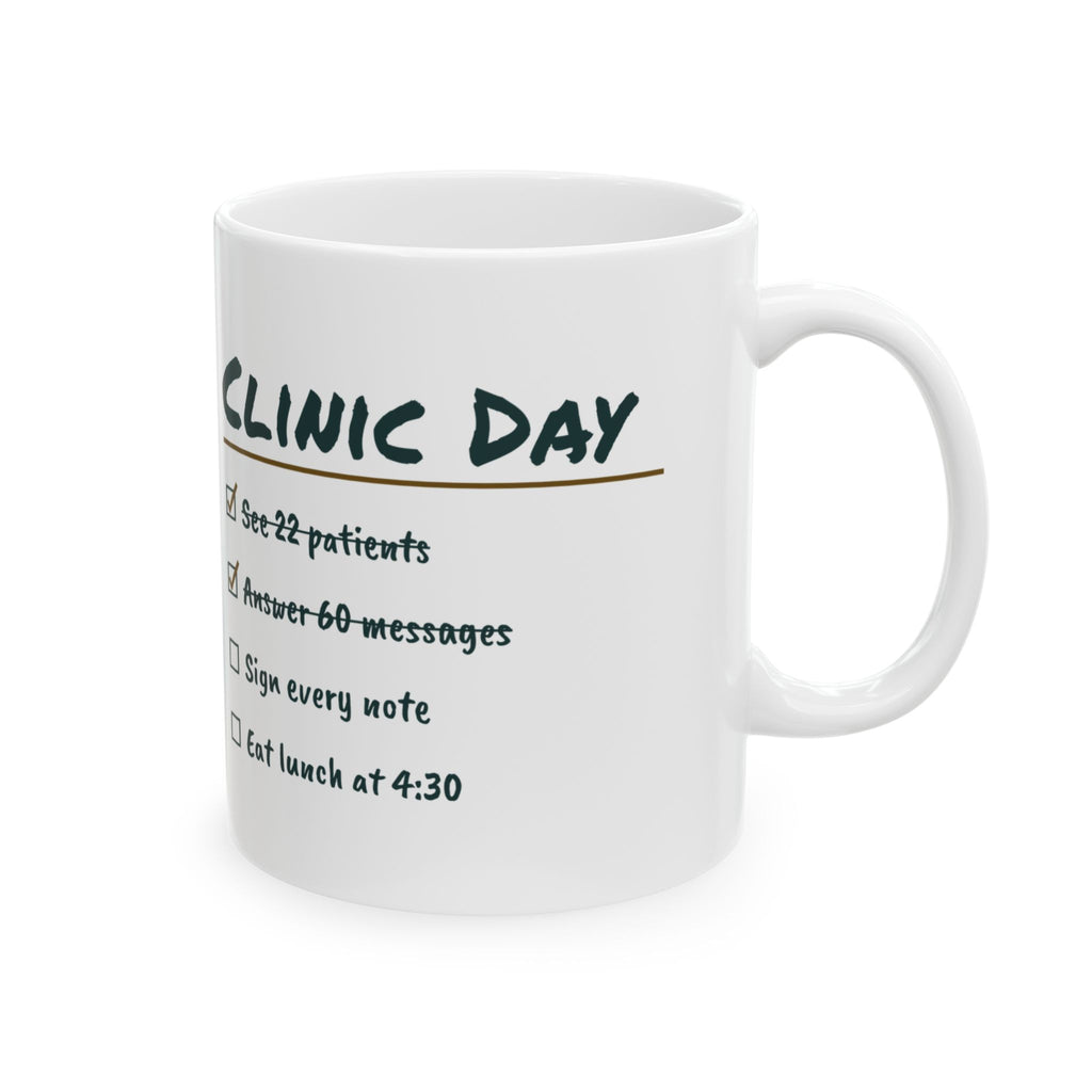 Funny Nurse Practitioner Coffee Mug Clinic Day Checklist For NPs
