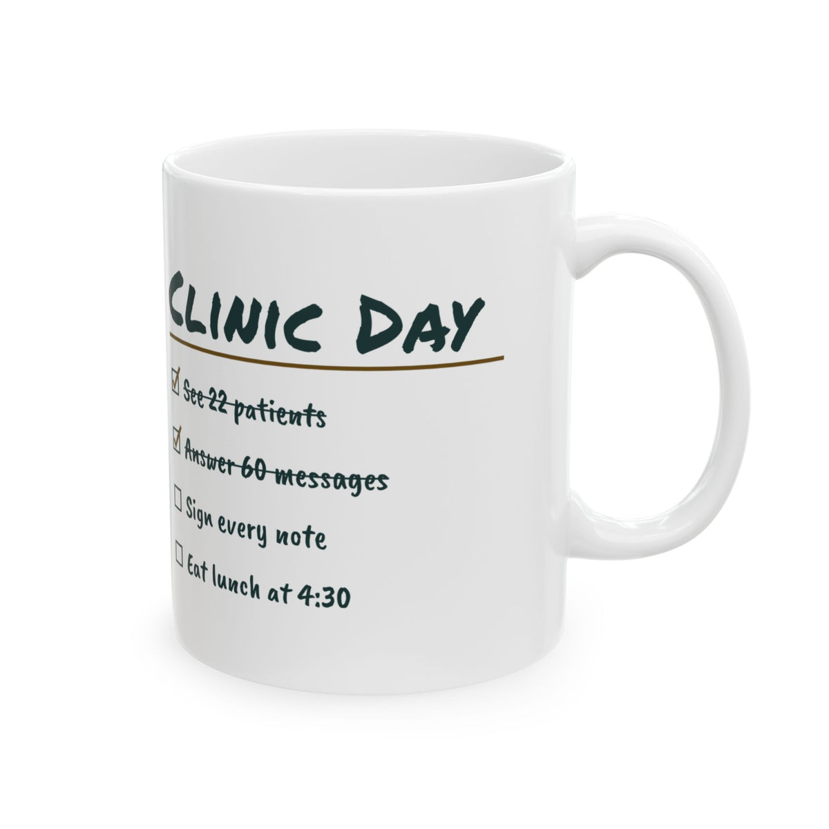 Funny Nurse Practitioner Coffee Mug Clinic Day Checklist For NPs