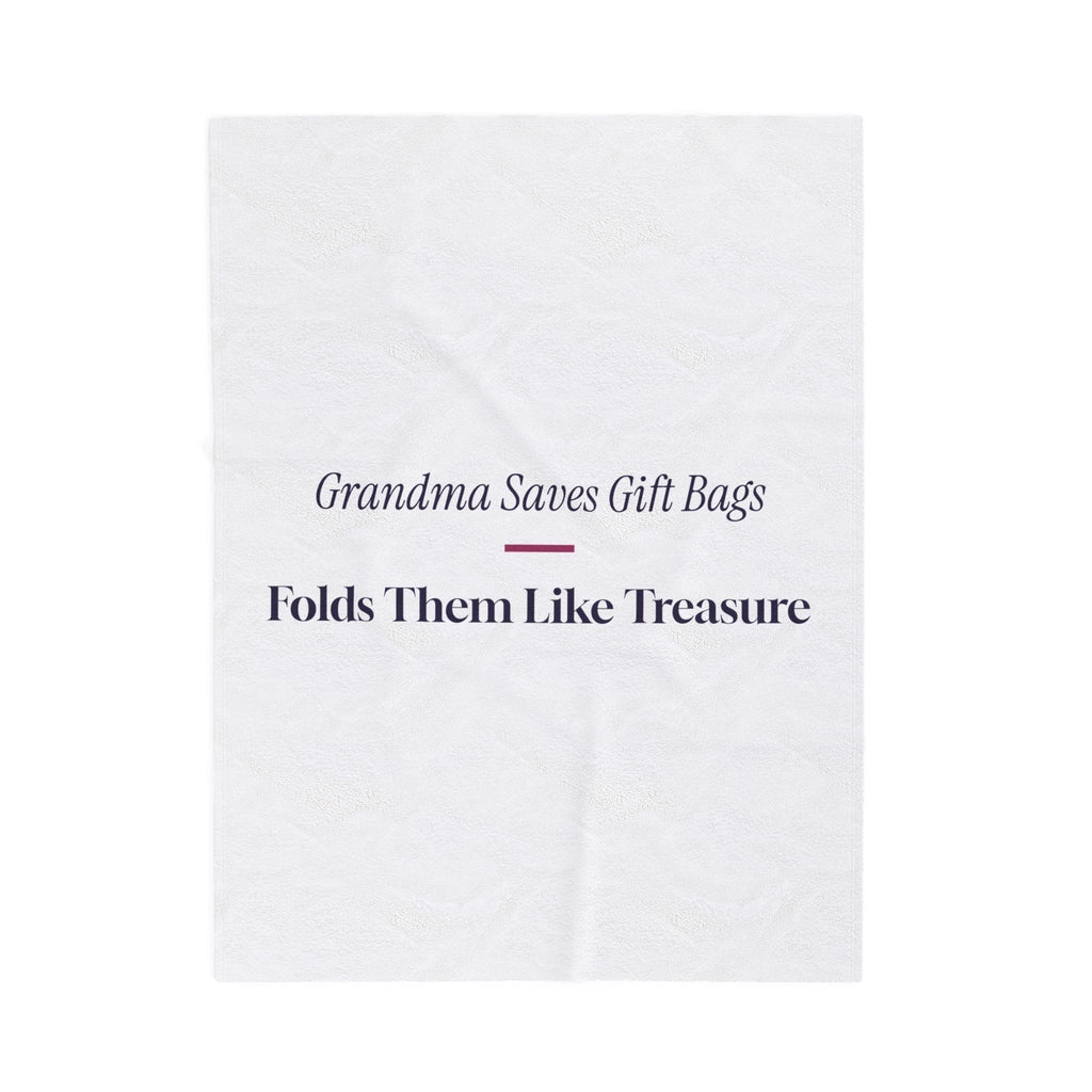 Funny Christmas Grandma Throw Blanket Grandma Saves The Gift Bags