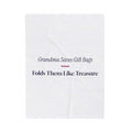 Funny Christmas Grandma Throw Blanket Grandma Saves The Gift Bags