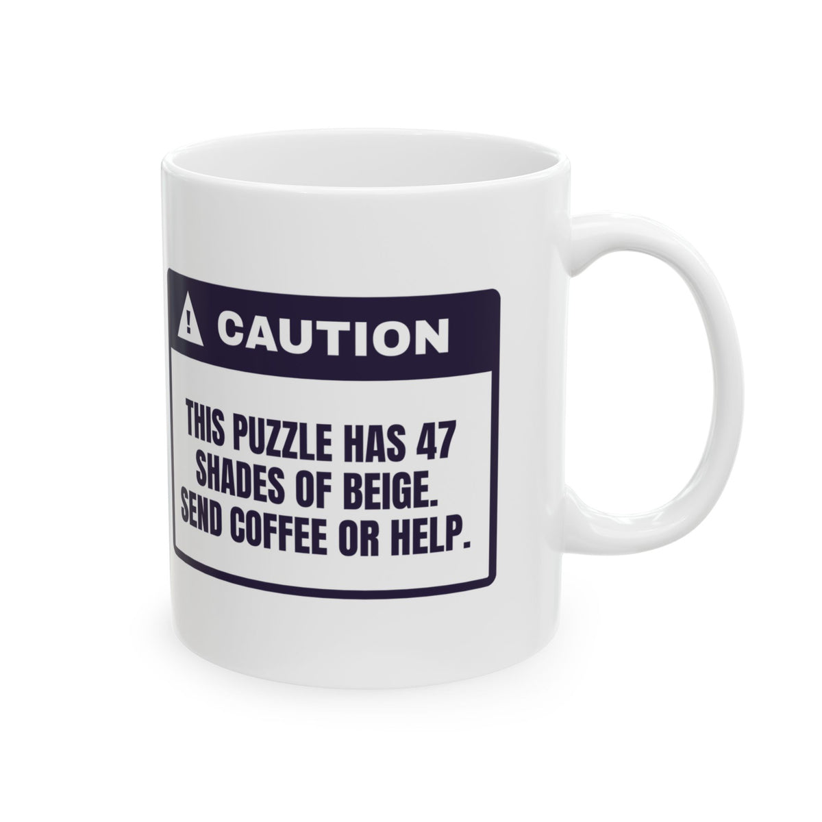 Funny Puzzle Lover Mug 47 Shades Of Beige Send Coffee