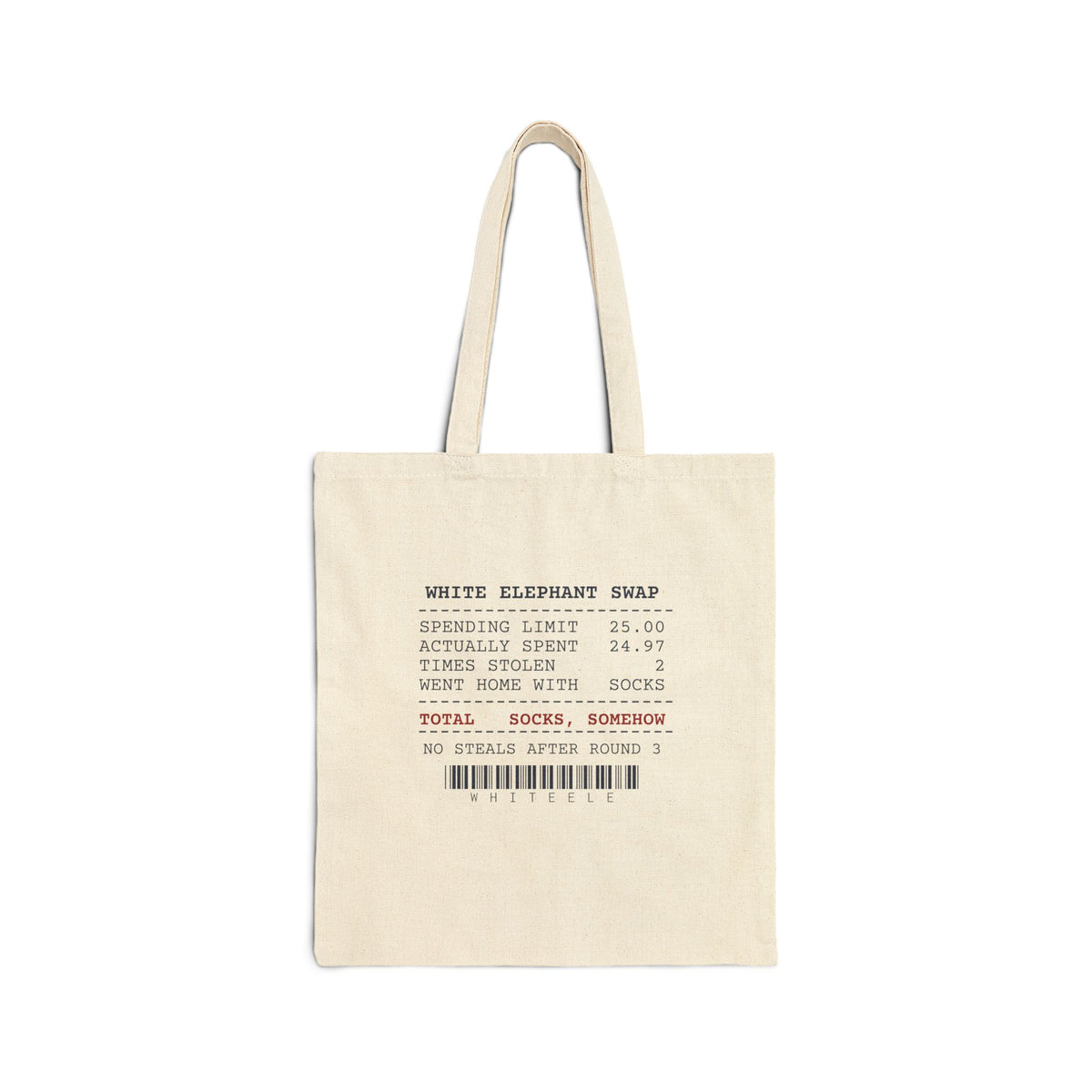 Funny White Elephant Tote Bag Spent 24.97 Went Home With Socks