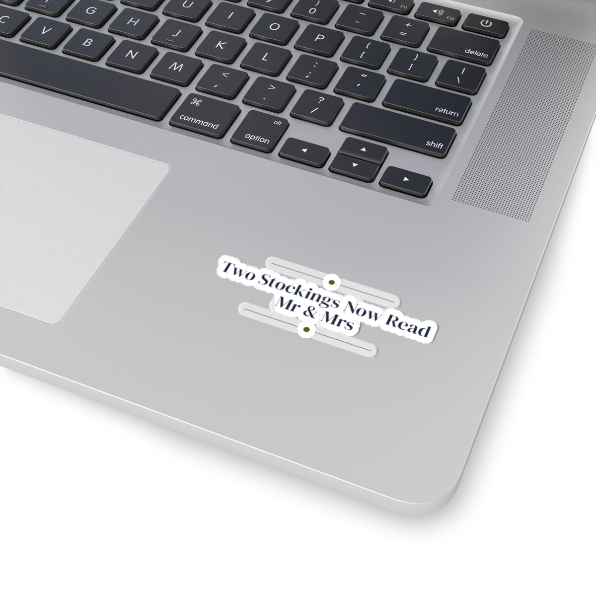 Newlywed Christmas Sticker Two Stockings Now Read Mr And Mrs