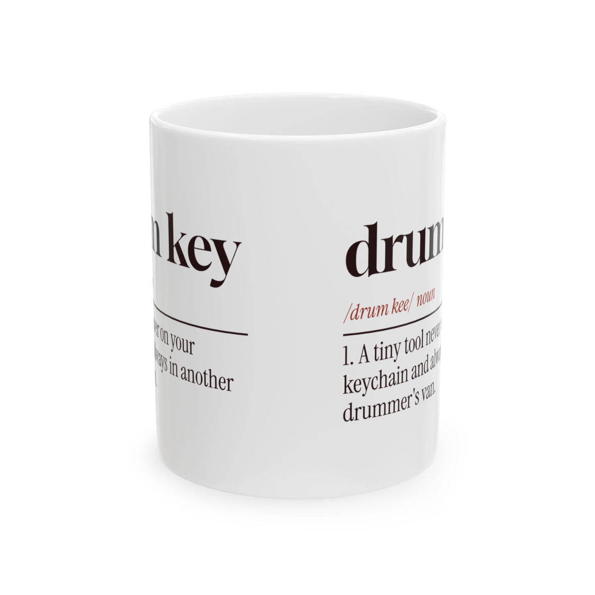 Funny Drummer Coffee Mug Drum Key Definition For Drummers