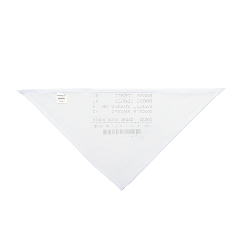 Funny Cat Dad Dog Bandana Door Service Receipt Wrong Side Again