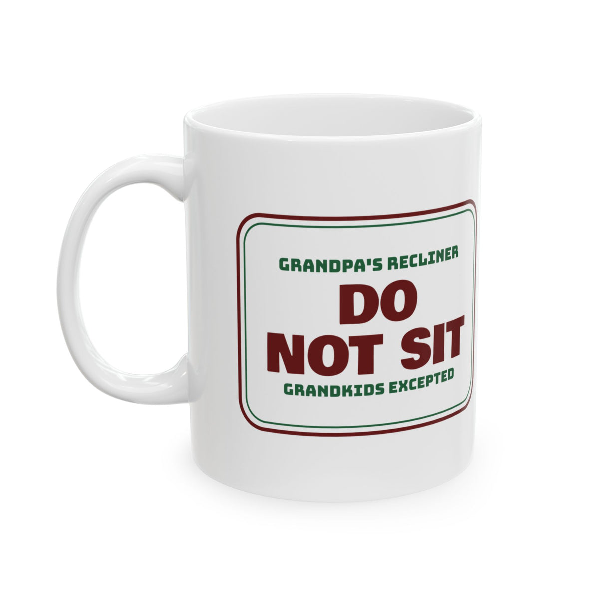 Funny Christmas Grandpa Coffee Mug Grandpa's Recliner Grandkids Only
