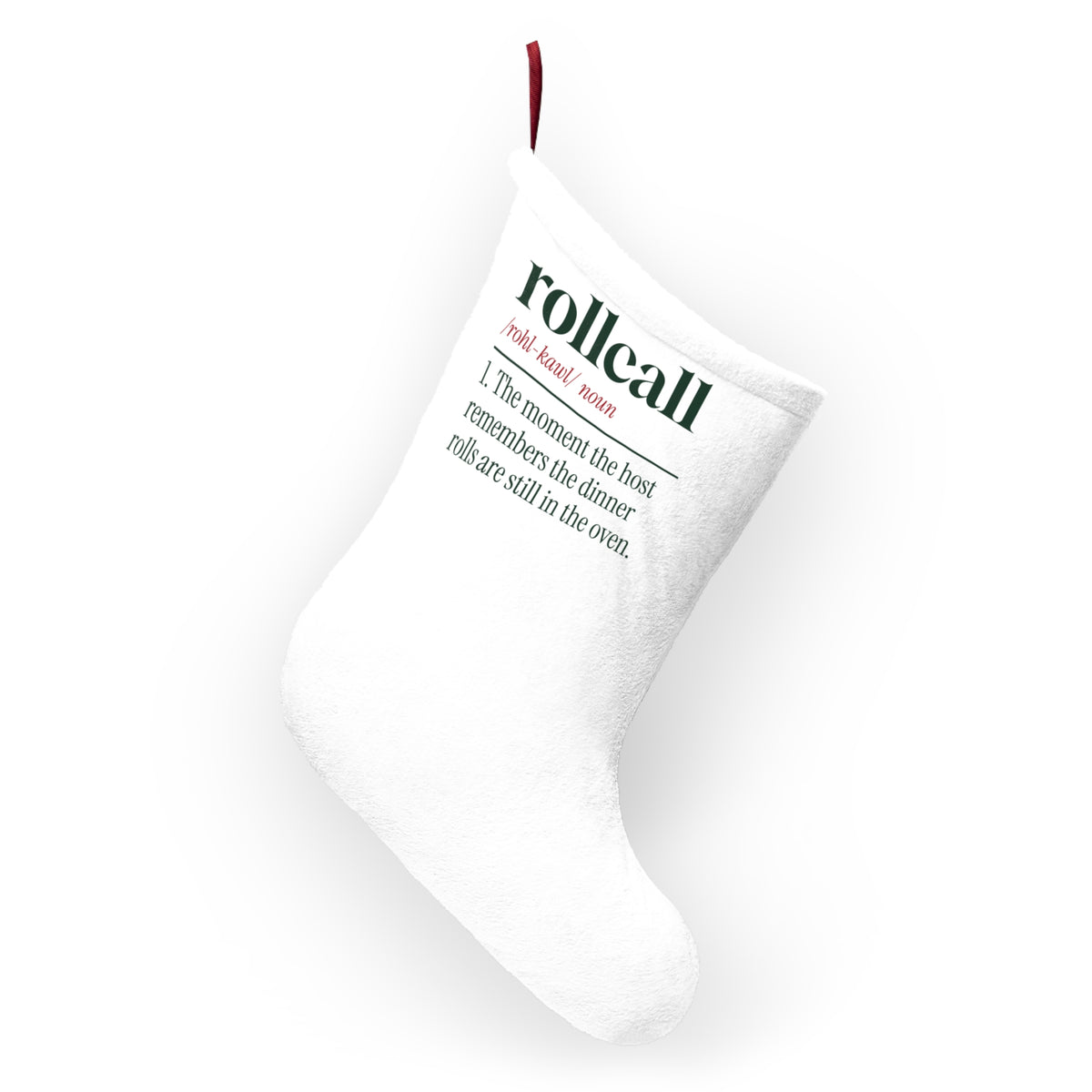 Funny Christmas Stocking Rollcall Dinner Rolls Definition For