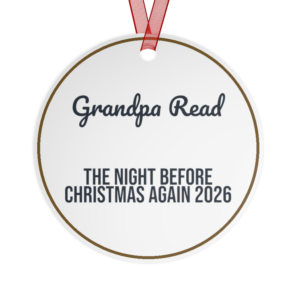Christmas Ornament Grandpa Read The Night Before Christmas Again 2026