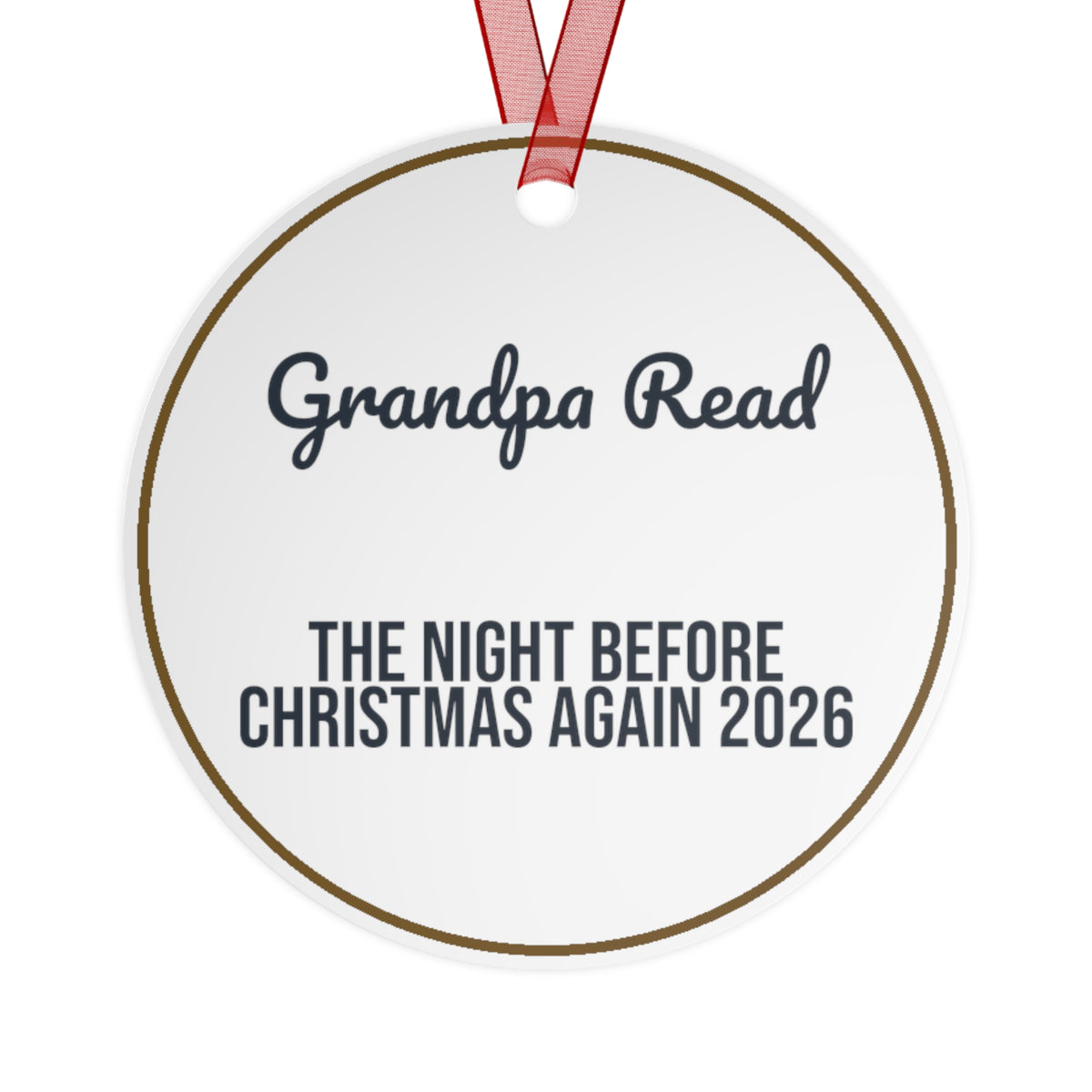 Christmas Ornament Grandpa Read The Night Before Christmas Again 2026