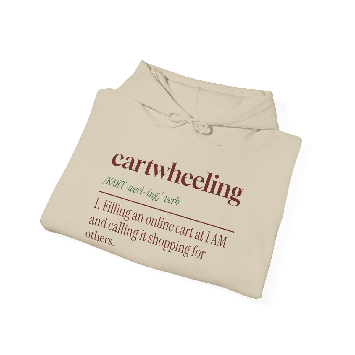 Funny Christmas Shopping Hoodie Cartwheeling Dictionary Definition